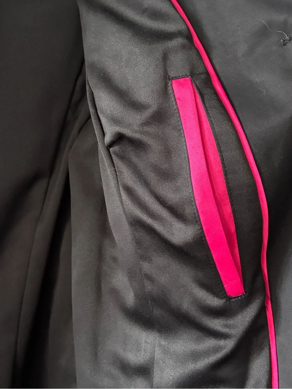 kate spade Ruffle Hem Black Belted Trench Coat Small Black
